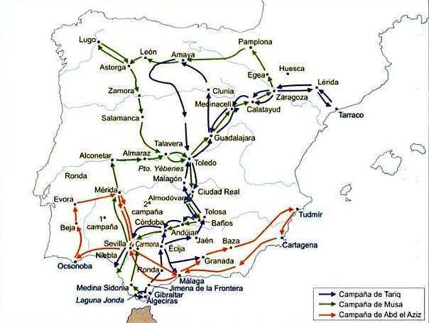 MAPA CAMPAÑAS MUSULMANAS